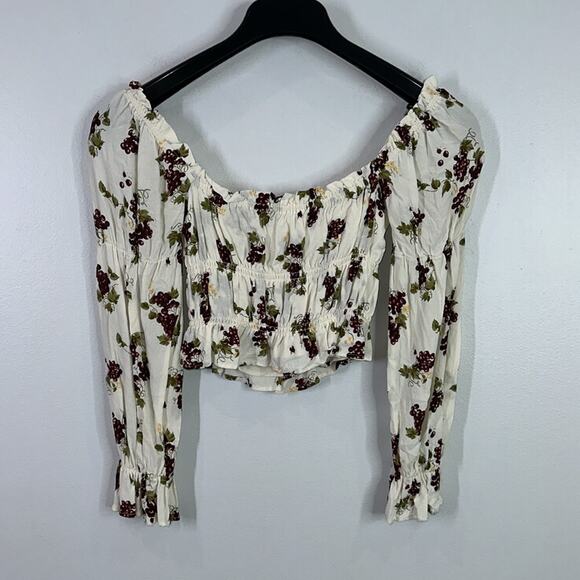 Reformation Amerana floral print crop top blouse size small - Picture 6 of 7